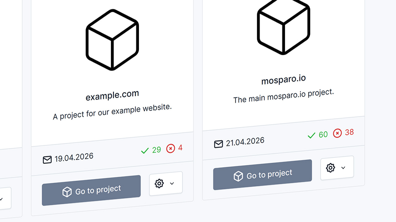 Shows the added information about the received submissions in the project list.